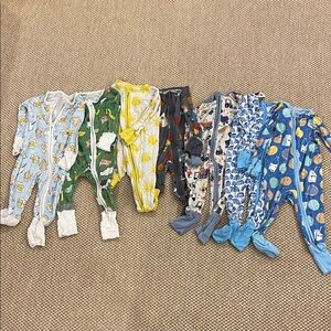 7 Little Sleepies 3-6 Month Onesie Bundle